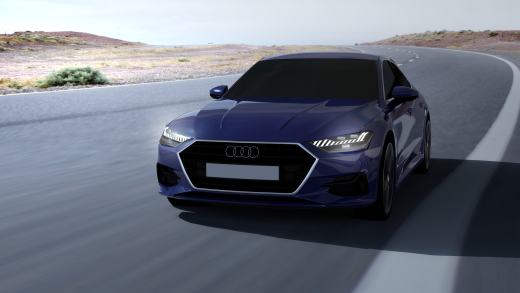奥迪轿车3d模型 